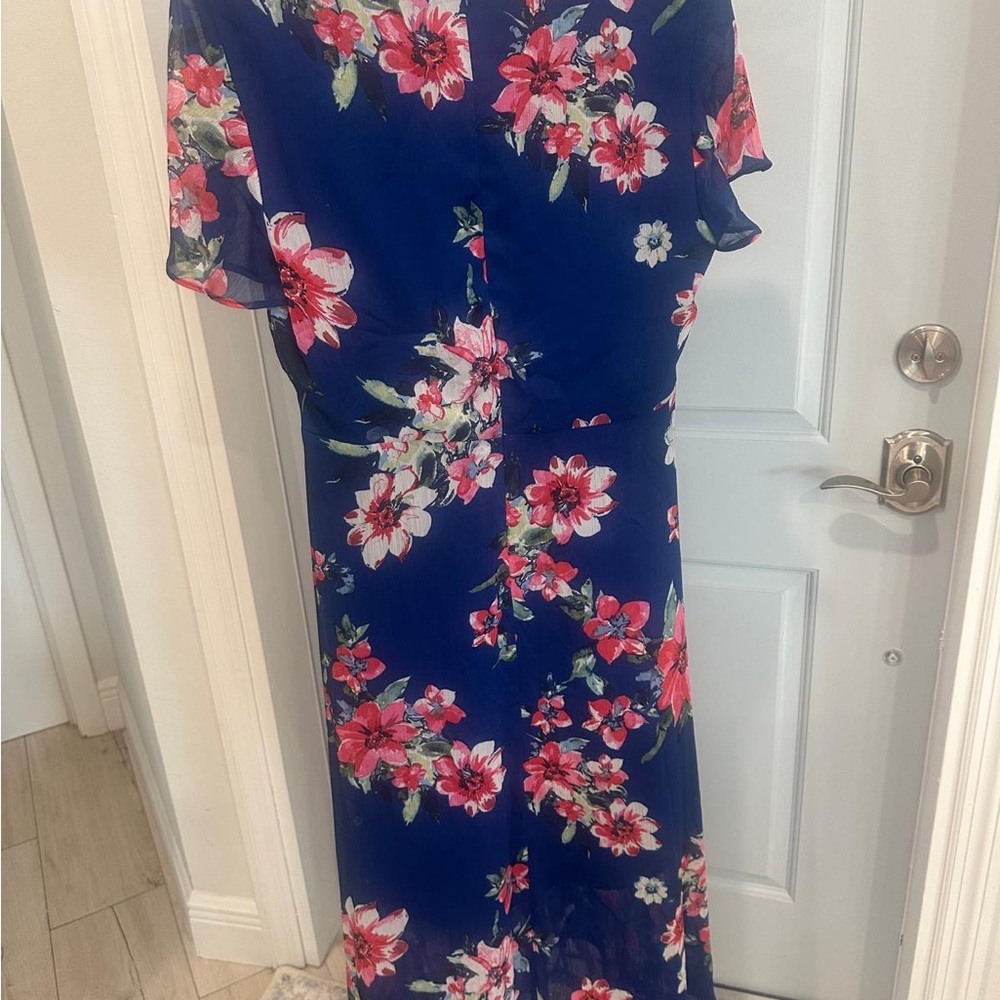 Floral Blue Maxi Dress